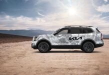Un modificado Kia Telluride X-Pro se prepara para competir en el «Rally Rebelle 2024»