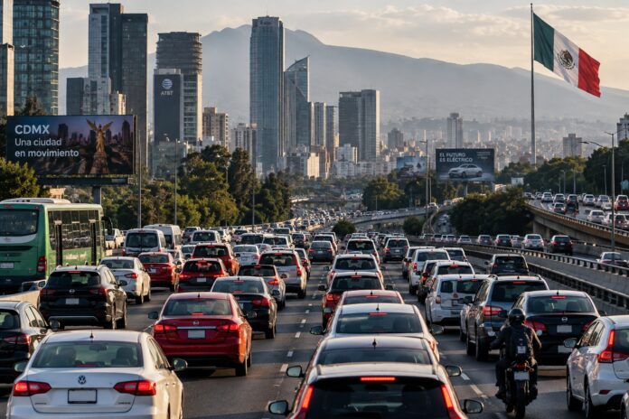 Trafico-intenso-bajo-la-bandera-mexicana.jpg